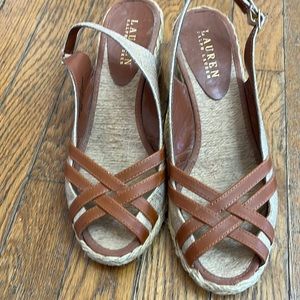 Rarely Worn Brown Espadrilles from Ralph Lauren - Size 8